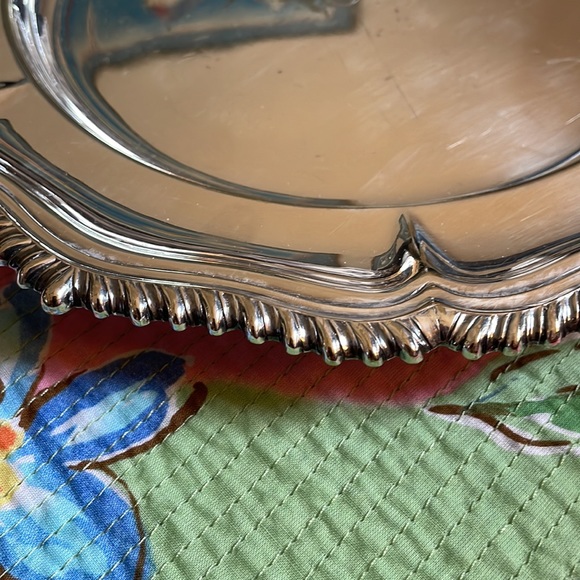 Antique Daniel & Arter of Birmingham England Silver Tray - Picture 3 of 6